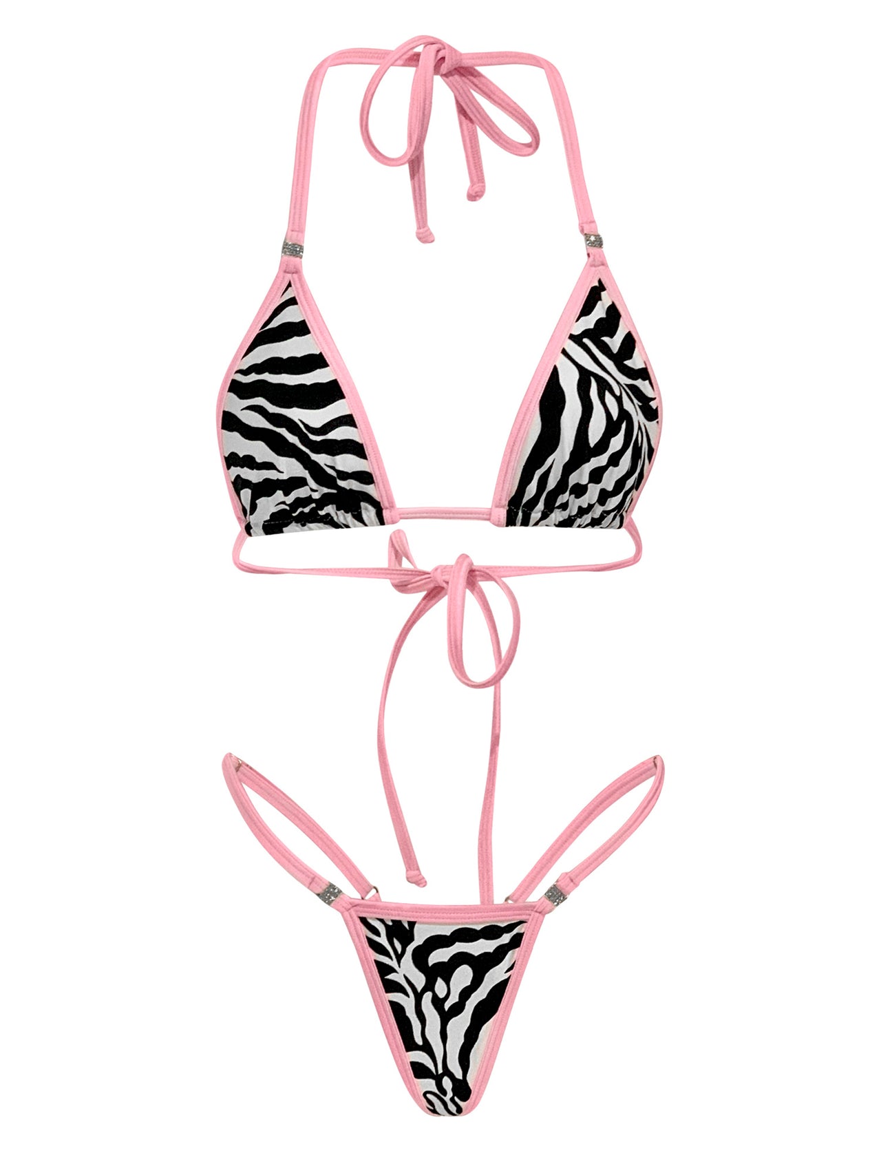 Pink / Zebra Bikini Set