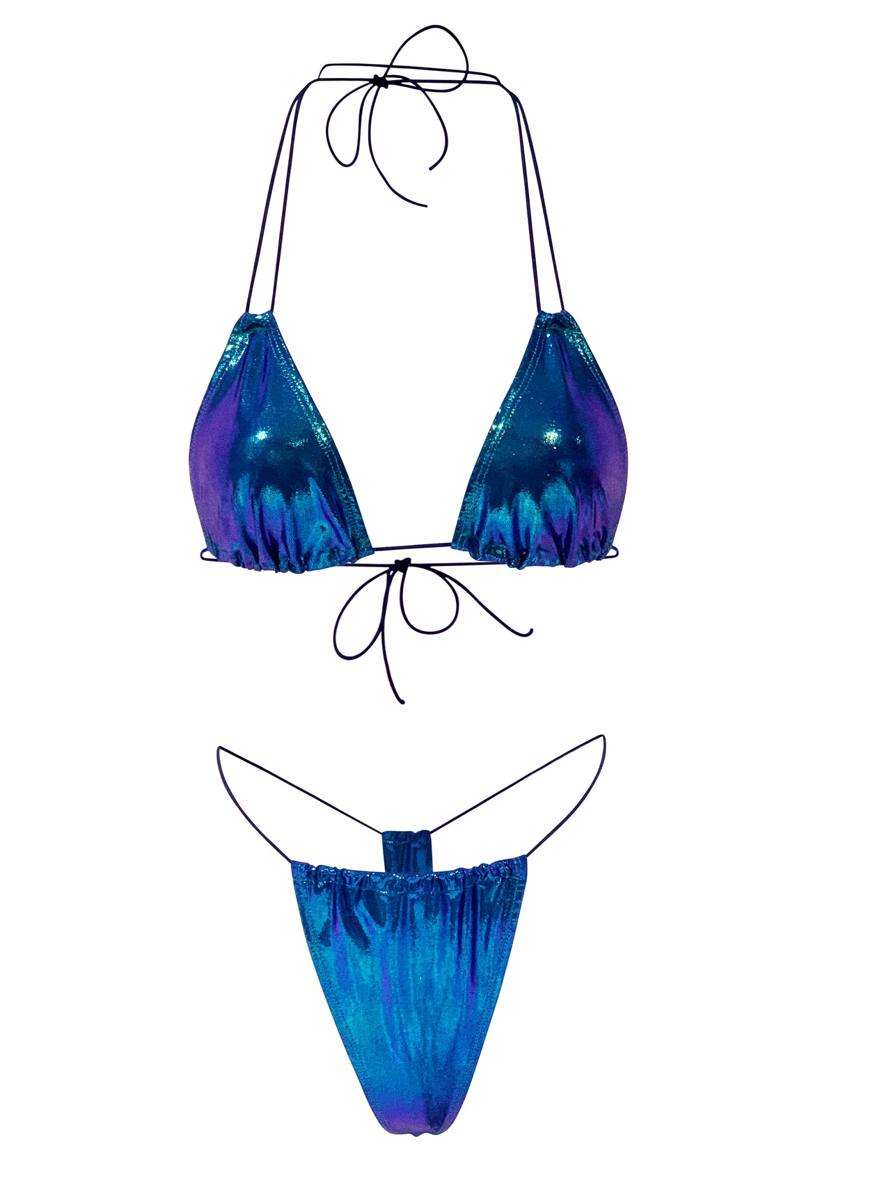 Blue Purple Shine Micro Bikini